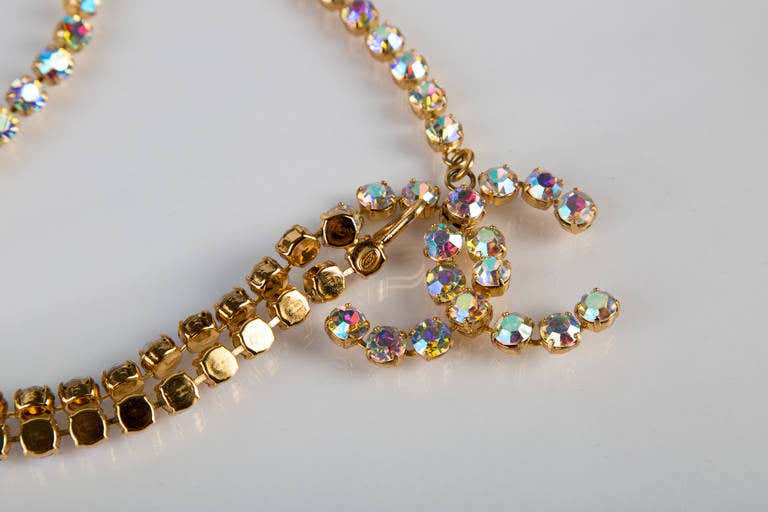 1990s Chanel Runway Dazzling Aurora Borealis Crystal Belt 1994 Documented