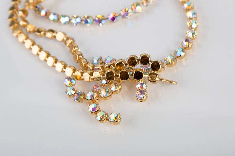 1990s Chanel Runway Dazzling Aurora Borealis Crystal Belt 1994 Documented