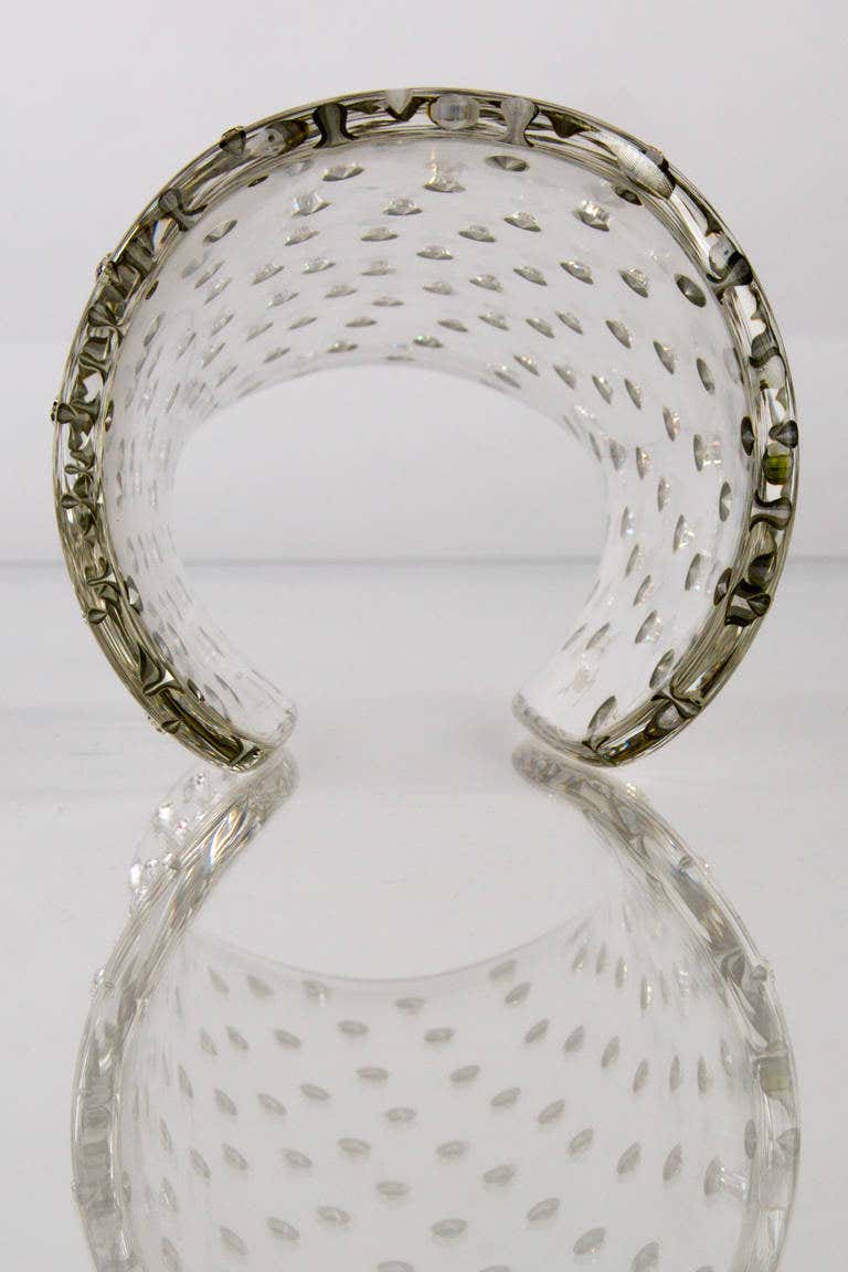 Rare Tom Ford for Yves Saint Laurent Lucite and Crystal Cuff Bracelet