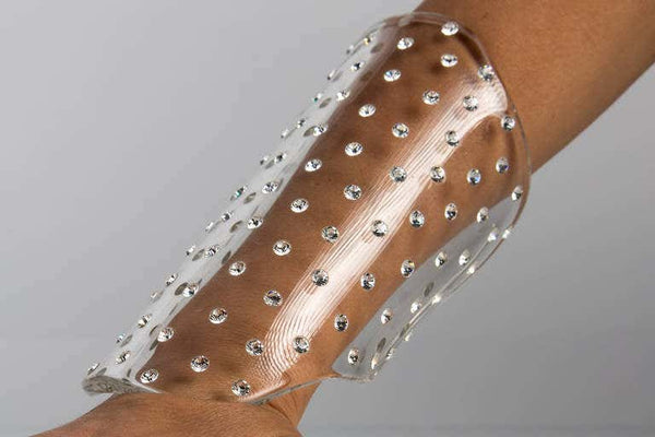 Rare Tom Ford for Yves Saint Laurent Lucite and Crystal Cuff Bracelet