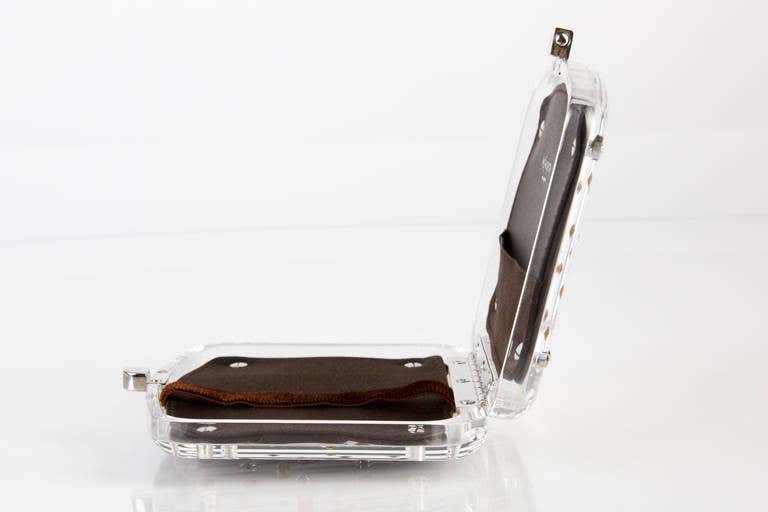 Yves Saint Laurent Lucite and Crystal Clutch & Cigarette Case Tom Ford Era YSL