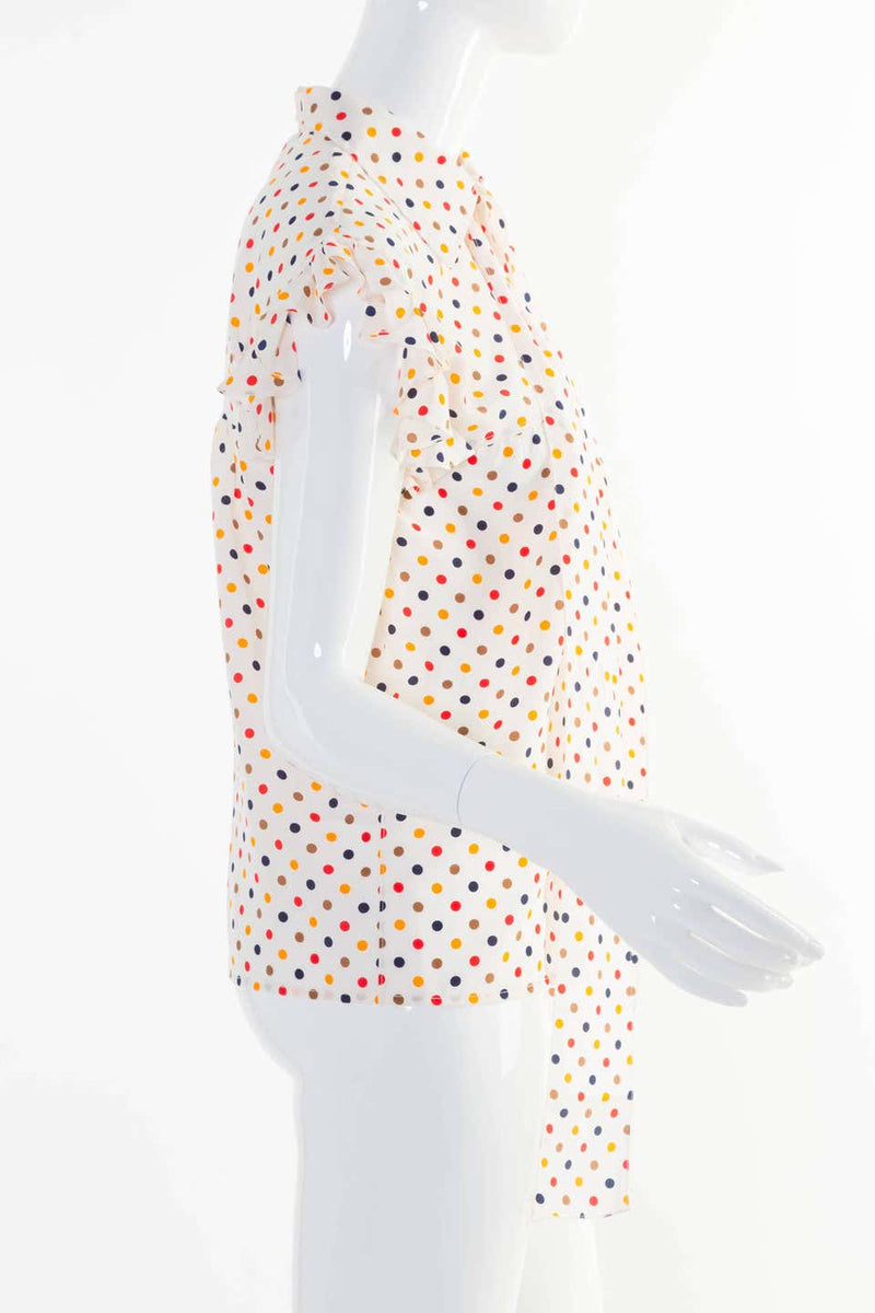 Saint Laurent Vintage Polka Dot Blouse YSL