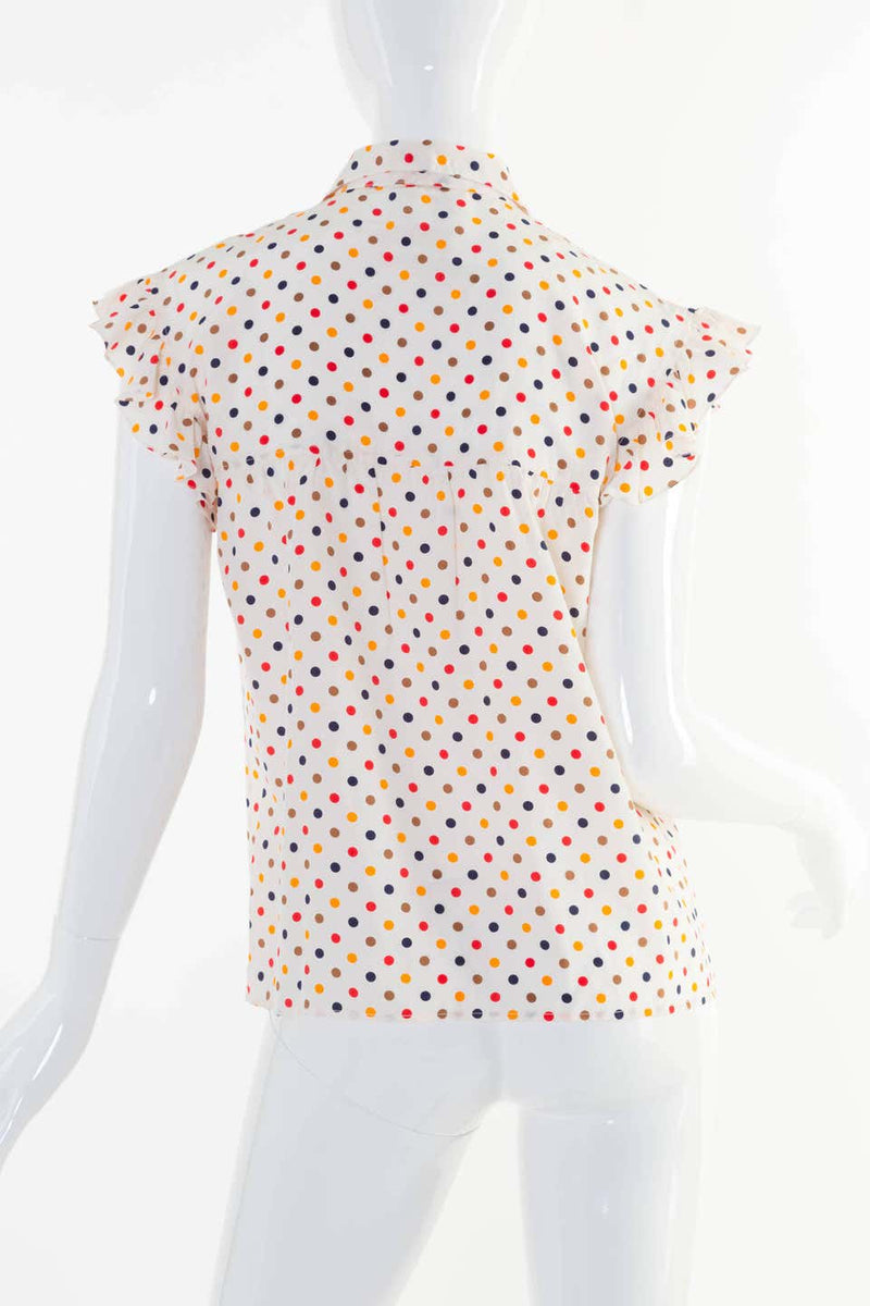 Saint Laurent Vintage Polka Dot Blouse YSL