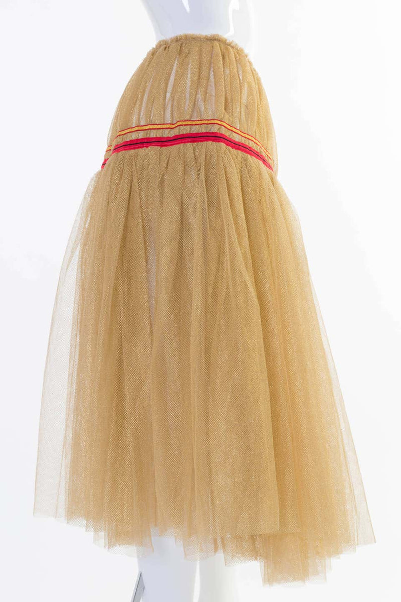 Comme des Garçons Gold Tulle Skirt