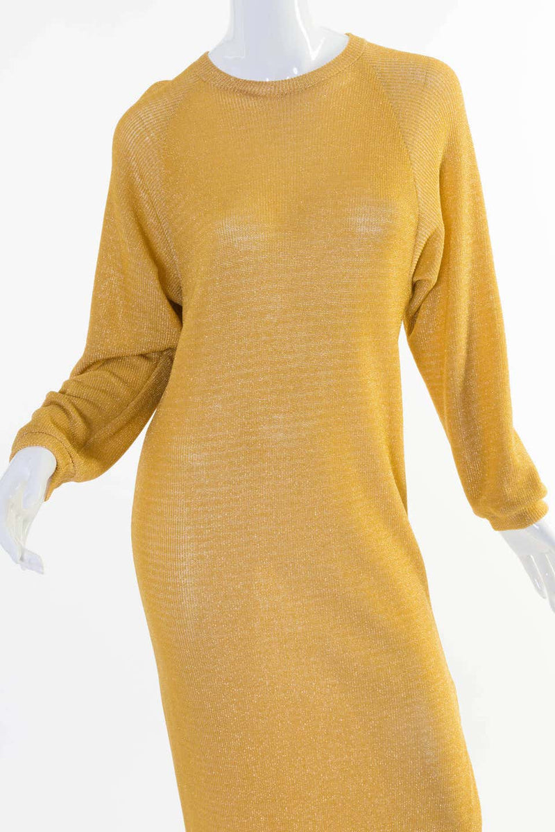 Vintage Bill Blass Gold Column Dress