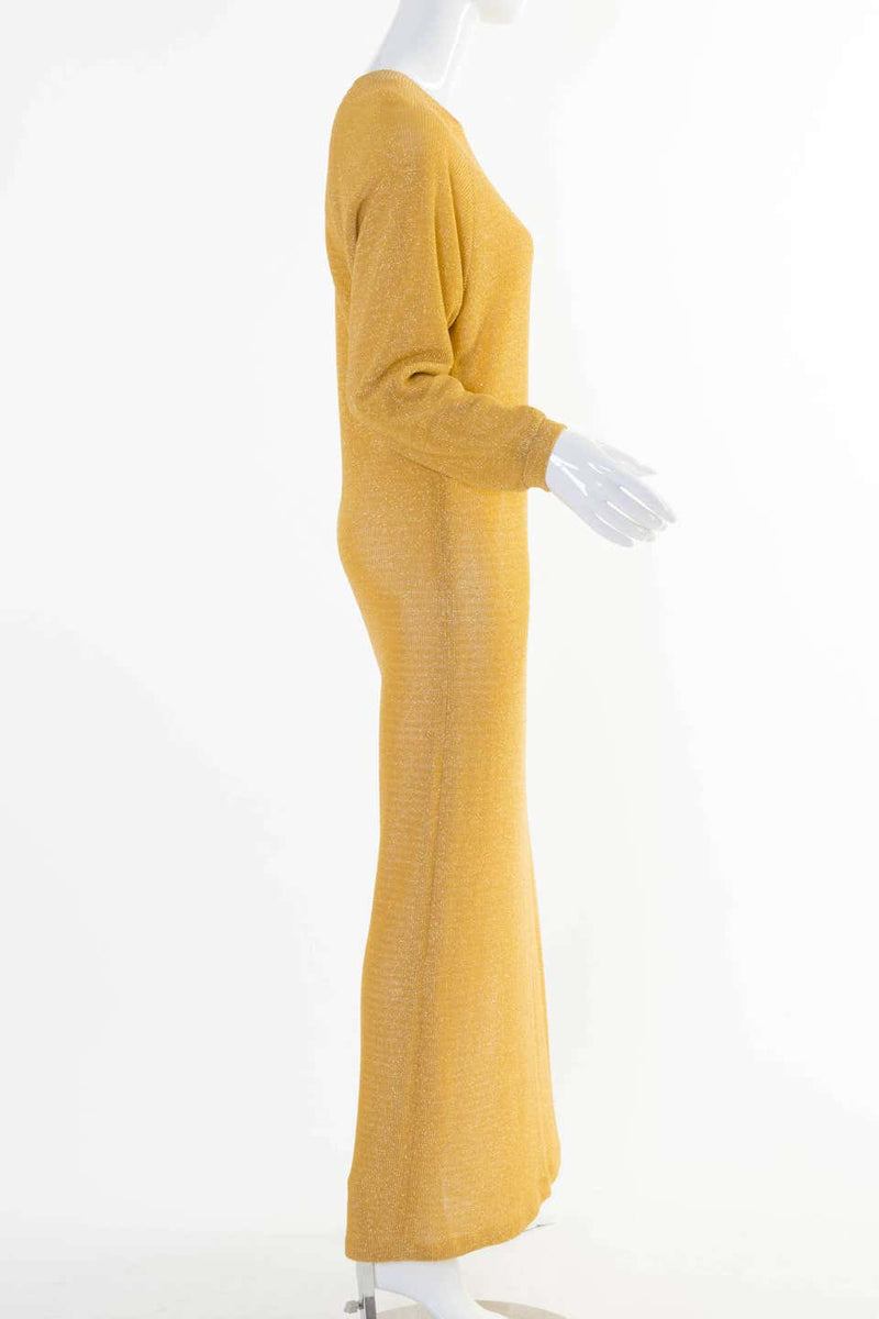 Vintage Bill Blass Gold Column Dress