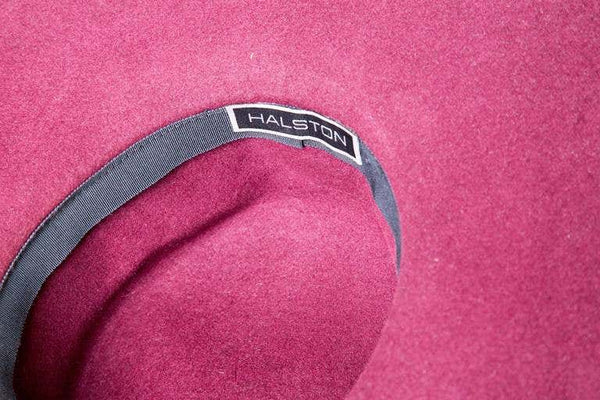 Vintage 1970's Halston Hat with Patent Leather trim