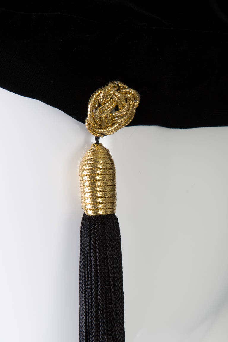 Vintage Yves Saint Laurent Russian Tassel Beret Hat YSL