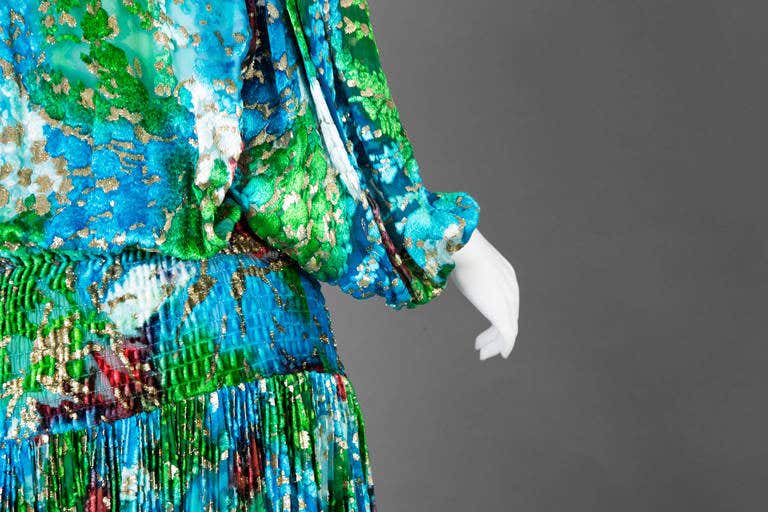 Silk velvet maxi dress
