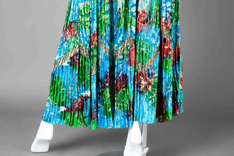 Silk velvet maxi dress
