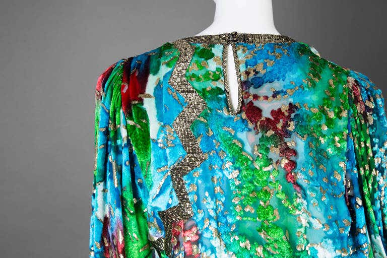 Silk velvet maxi dress