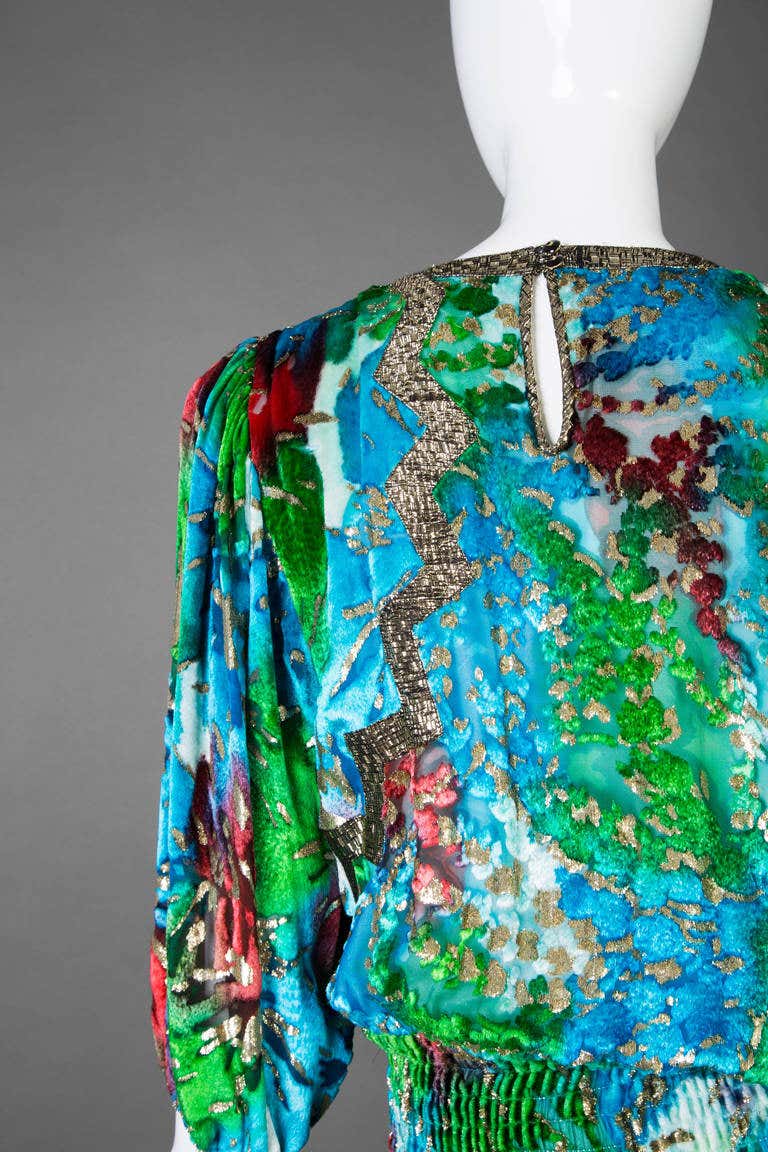 Silk velvet maxi dress