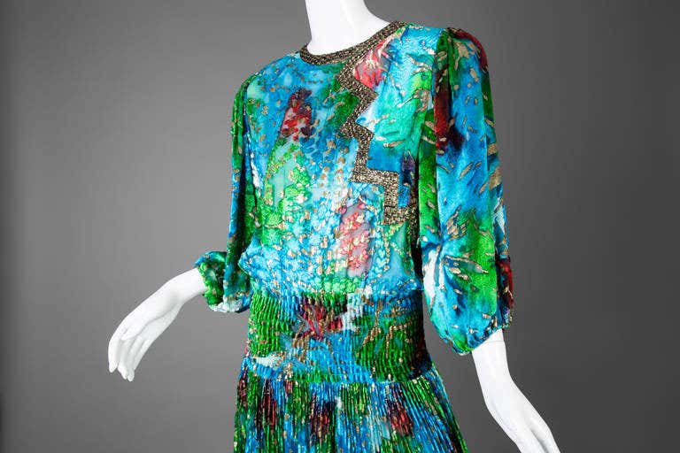 Silk velvet maxi dress