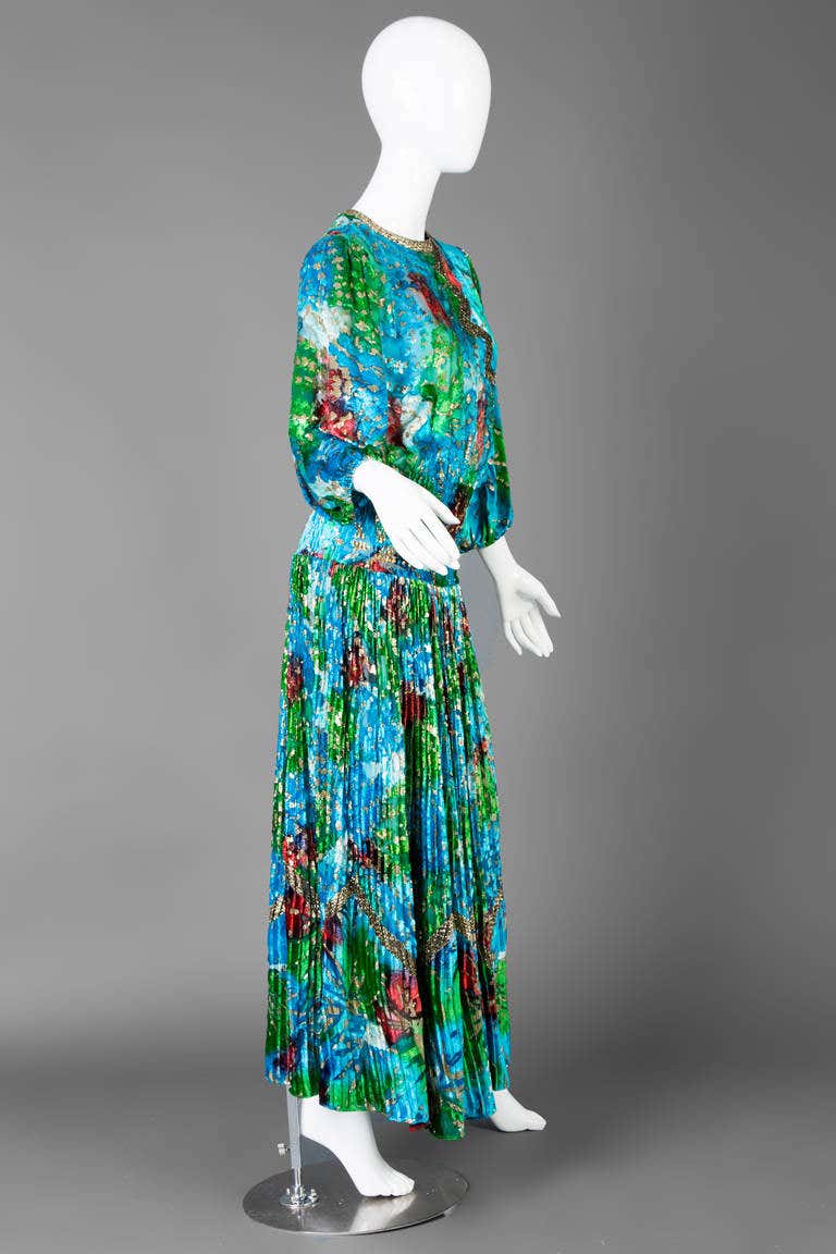 Silk velvet maxi dress