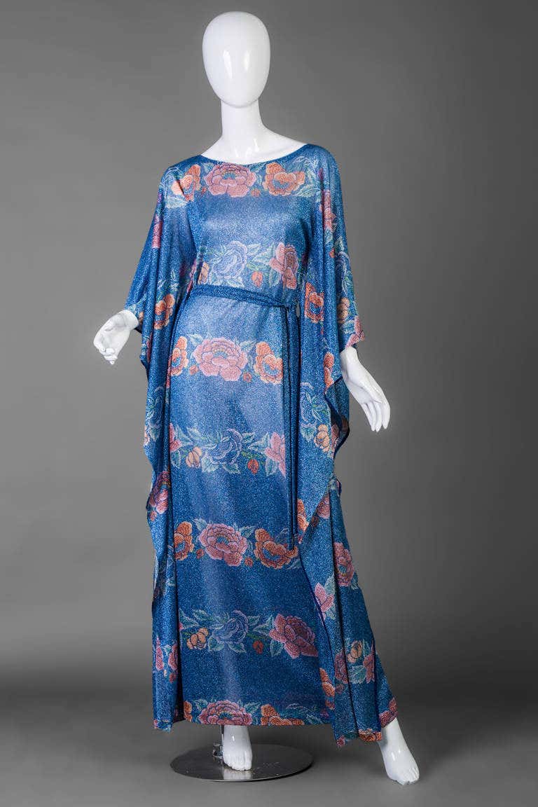 Missoni 1970s Metallic Caftan Gown