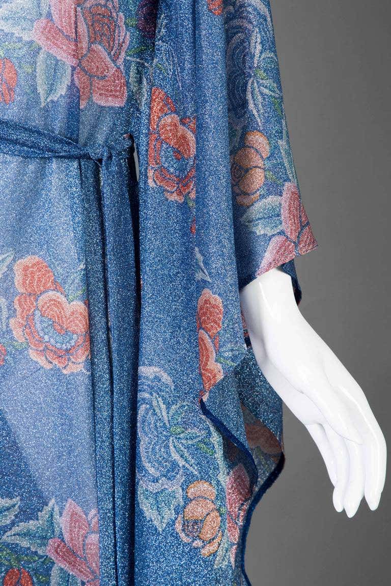 Missoni 1970s Metallic Caftan Gown