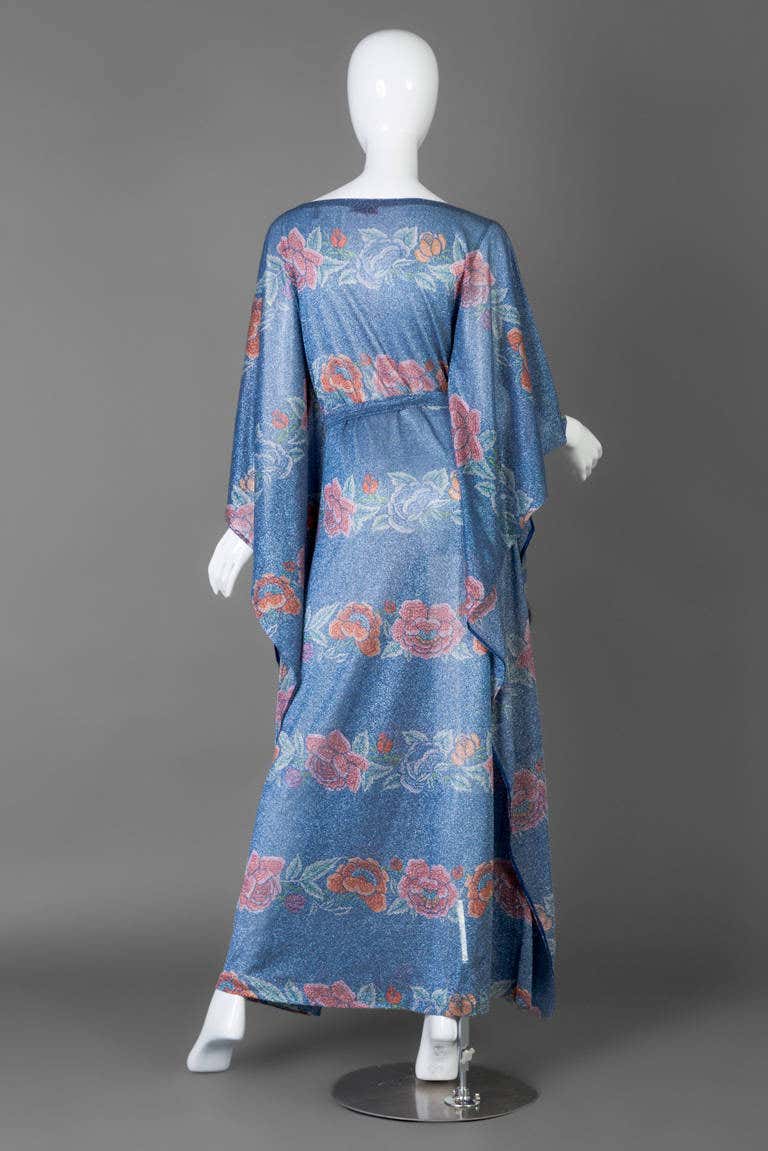 Missoni 1970s Metallic Caftan Gown