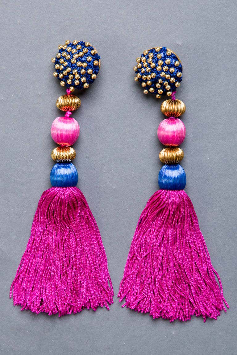 Yves Saint Laurent Runway Tassel Earrings 1991 YSL documented