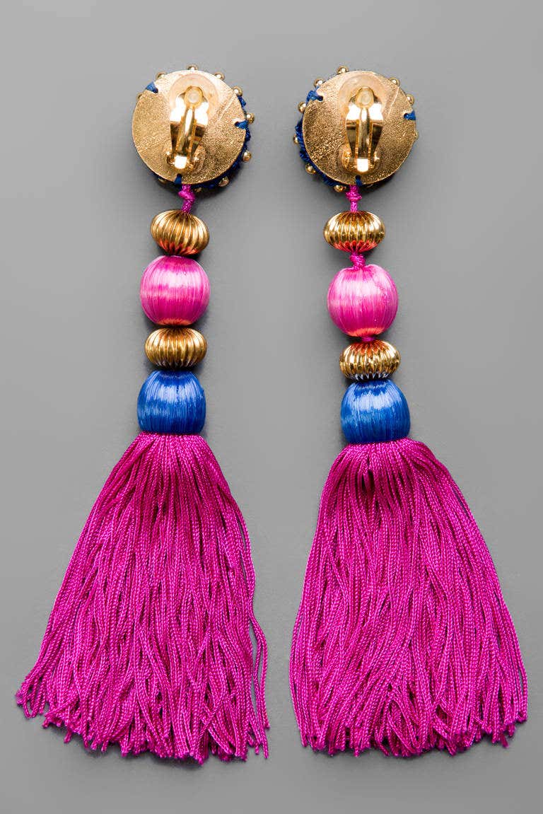 Yves Saint Laurent Runway Tassel Earrings 1991 YSL documented