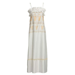 1970s Zandra Rhodes Silky Satin Screen Print Pleats & Bows Lingerie Slip Dress
