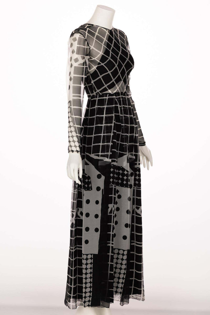 Saz by Surjit & Adarsh Gill Silk Cut Out Dress Dress, 1970s