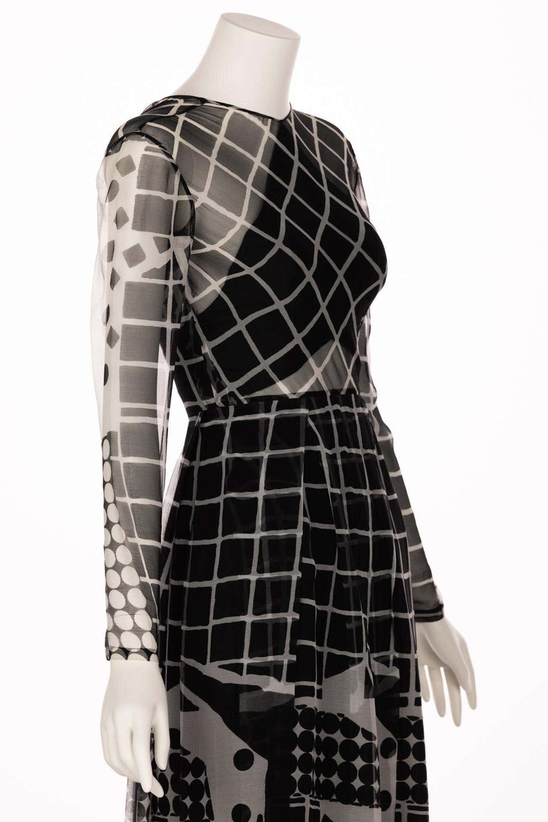 Saz by Surjit & Adarsh Gill Silk Cut Out Dress Dress, 1970s