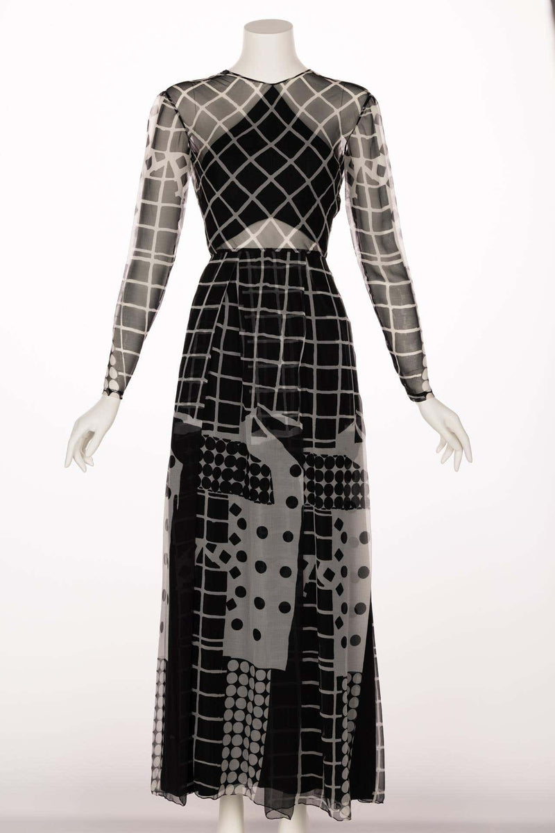 Saz by Surjit & Adarsh Gill Silk Cut Out Dress Dress, 1970s