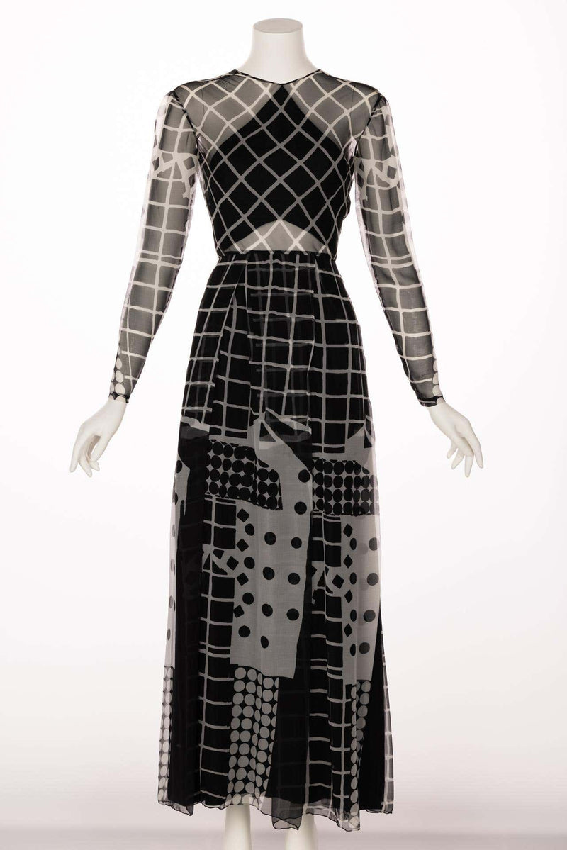 Saz by Surjit & Adarsh Gill Silk Cut Out Dress Dress, 1970s