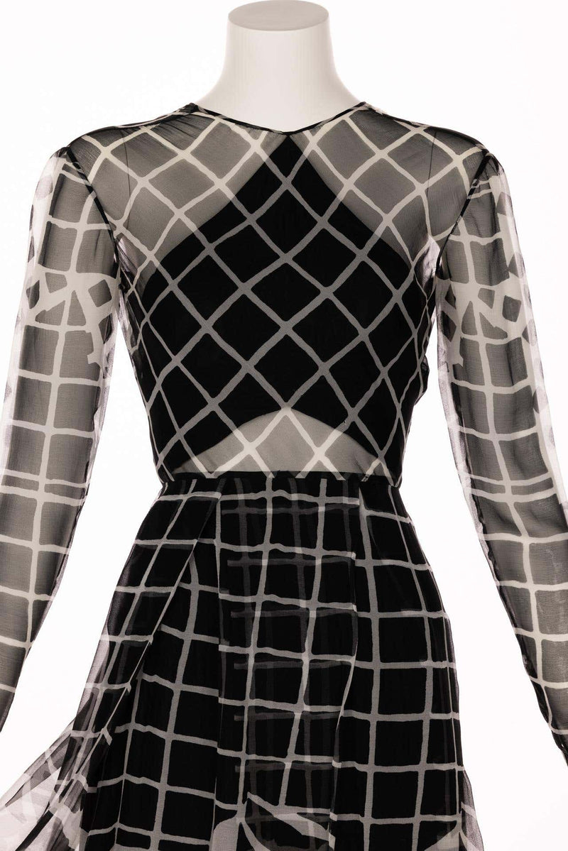 Saz by Surjit & Adarsh Gill Silk Cut Out Dress Dress, 1970s