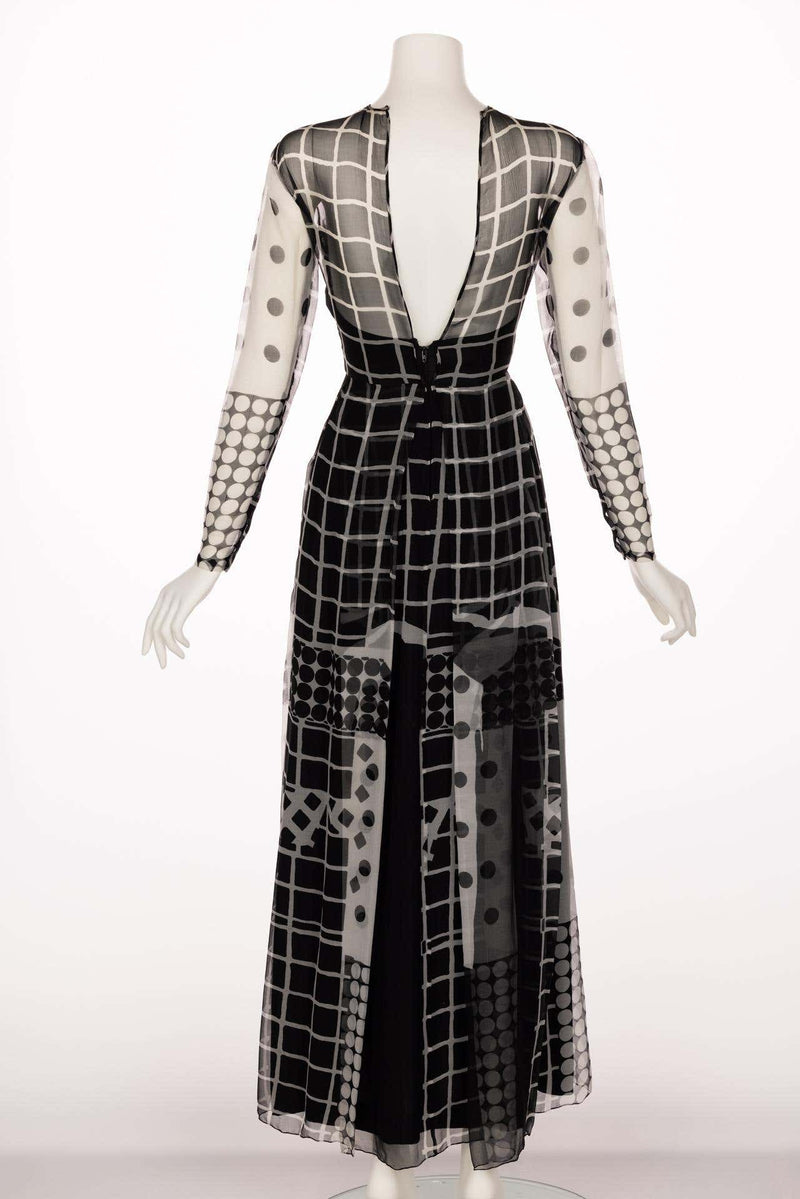 Saz by Surjit & Adarsh Gill Silk Cut Out Dress Dress, 1970s