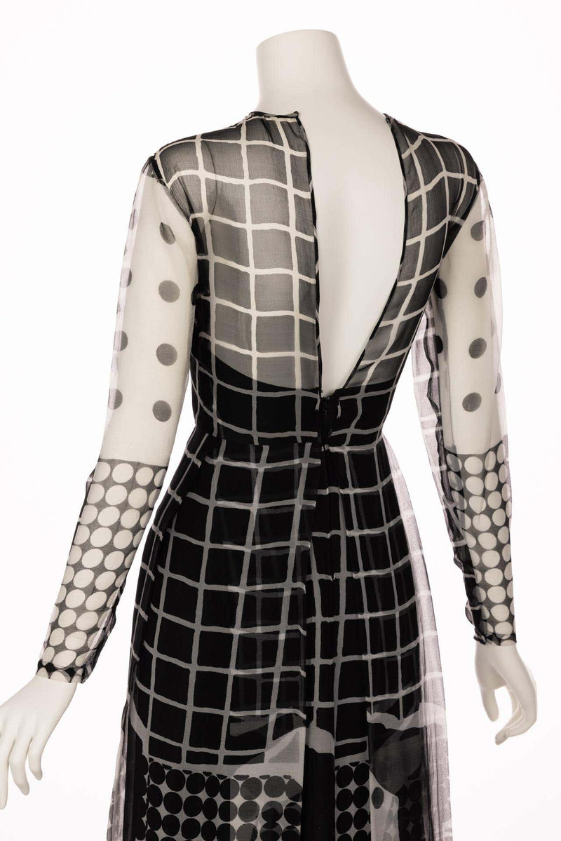 Saz by Surjit & Adarsh Gill Silk Cut Out Dress Dress, 1970s