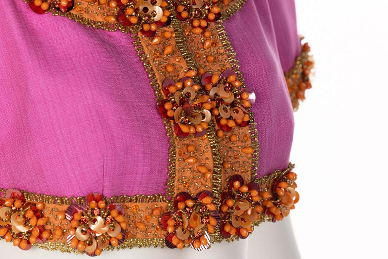 Christian Dior Pink Beaded Cropped Jacket Top Demi Couture Resort 2009