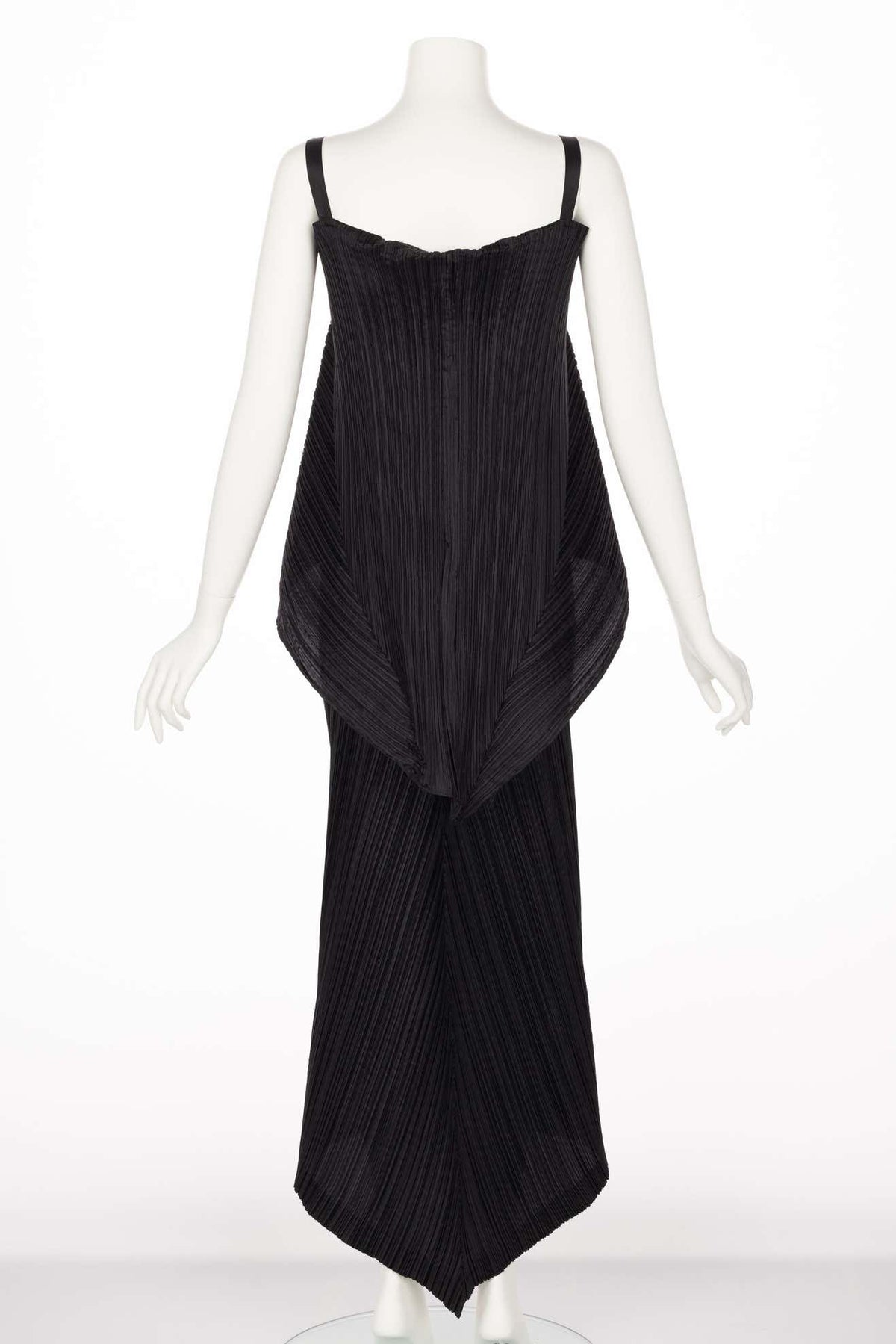 Issey Miyake Black Pleated Sculptural Sleeveless Maxi Dress, 1990s – Basha  Gold