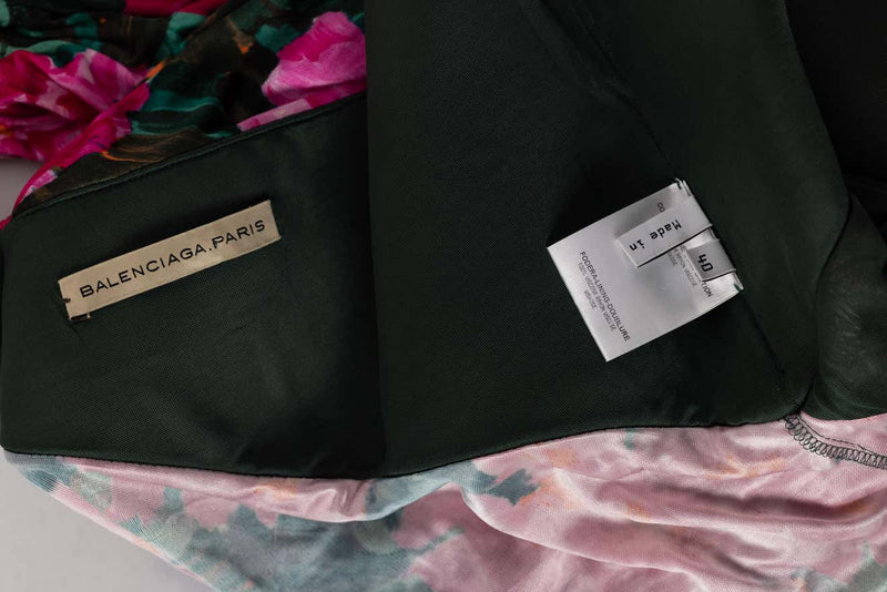 Balenciaga Nicolas Ghesquière Floral Silk One Shoulder Top Spring 2008