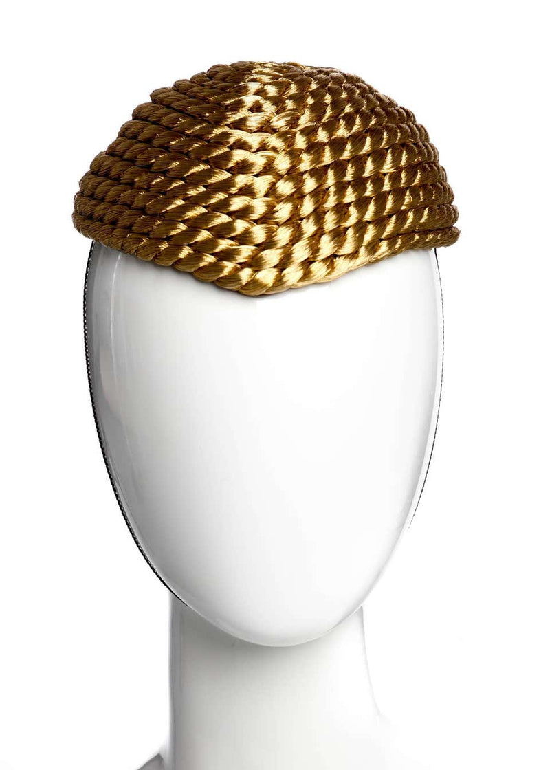 1980s Krizia Coiled Gold Rope Hat