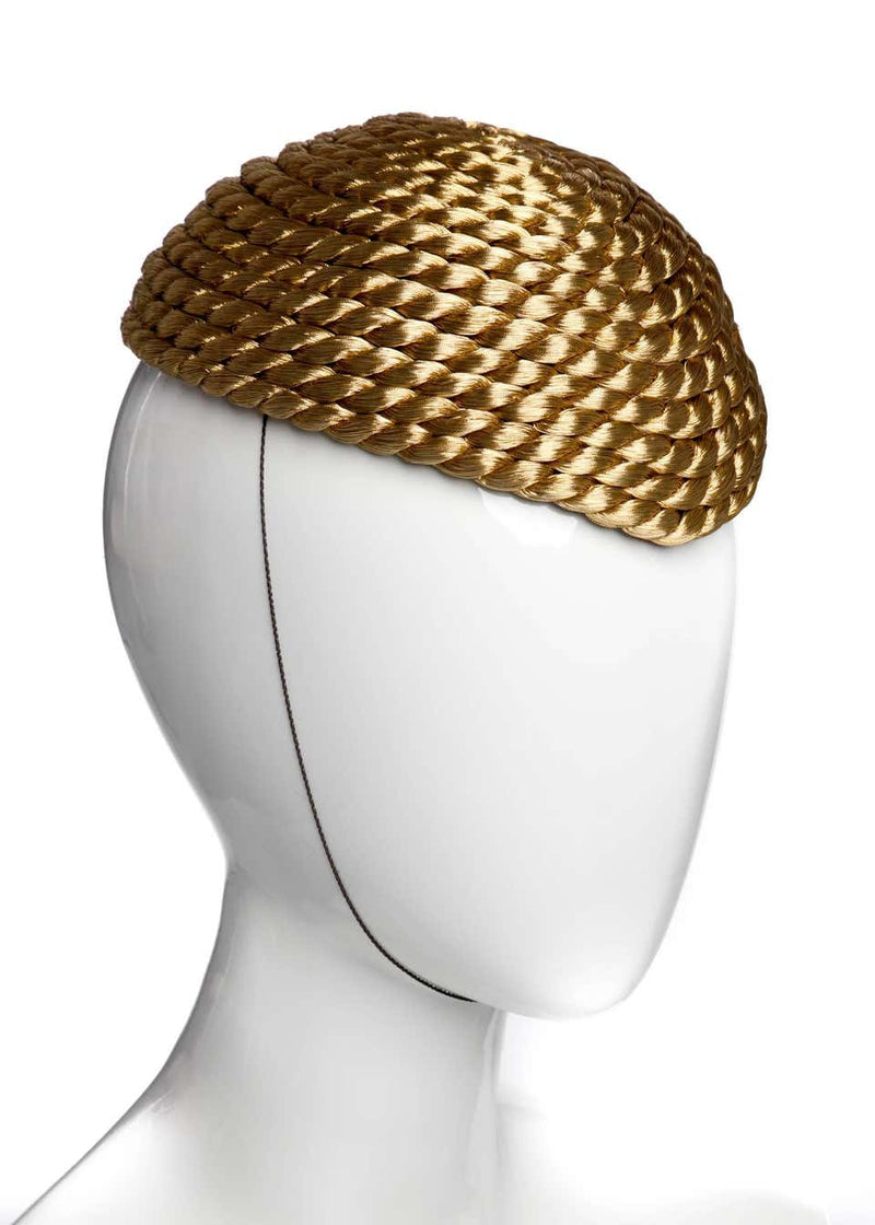 1980s Krizia Coiled Gold Rope Hat