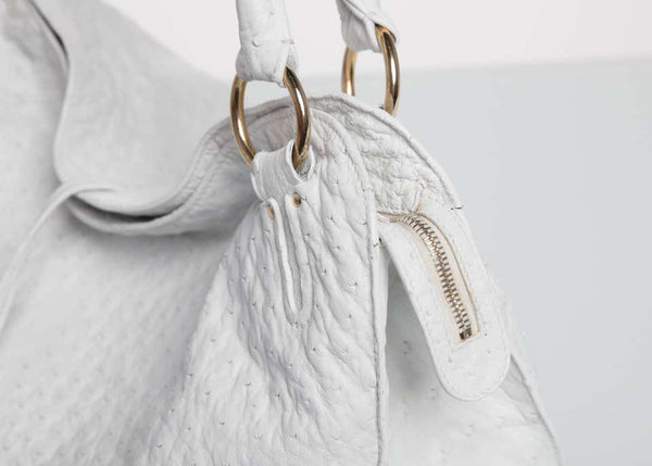 Céline "Bittersweet” Genuine Ostrich Leather Shoulder Bag Limited Edition 2007