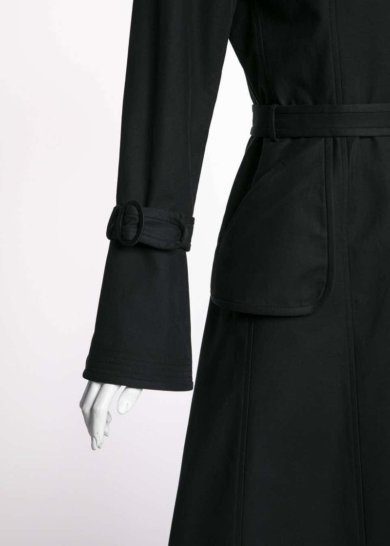 Martin Grant Classic Black Belted Trench Coat