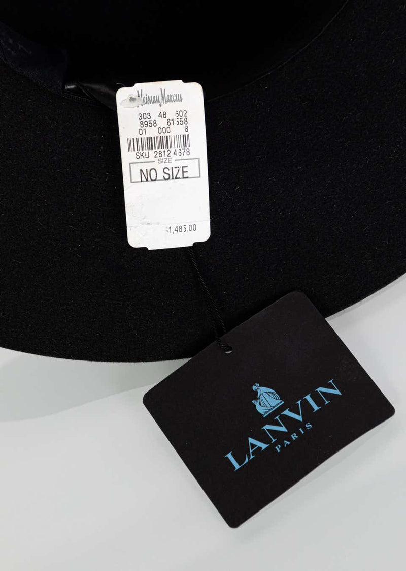 Lanvin Alber Elbaz Embellished Black Felt Hat, 2015