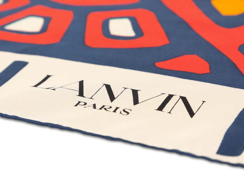 Lanvin Silk Printed Scarf, 1970s