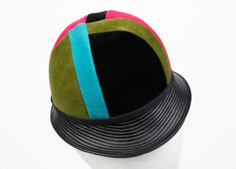 Yves Saint Laurent Mondrian Color Block Helmet Hat