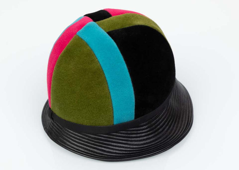 Yves Saint Laurent Mondrian Color Block Helmet Hat