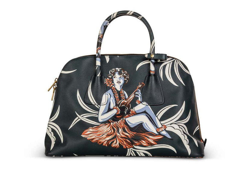 Prada Top Handle Hawaiian Print Saffiano Leather Bag, 2014