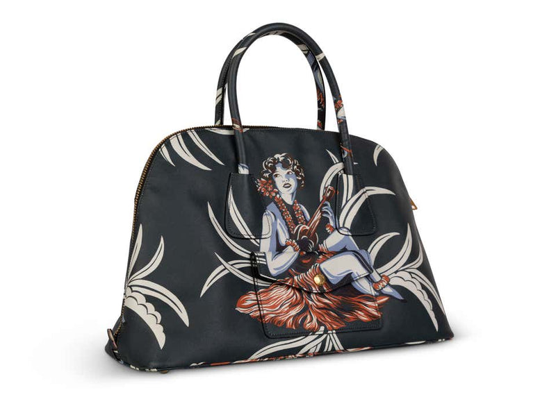 Prada Top Handle Hawaiian Print Saffiano Leather Bag, 2014