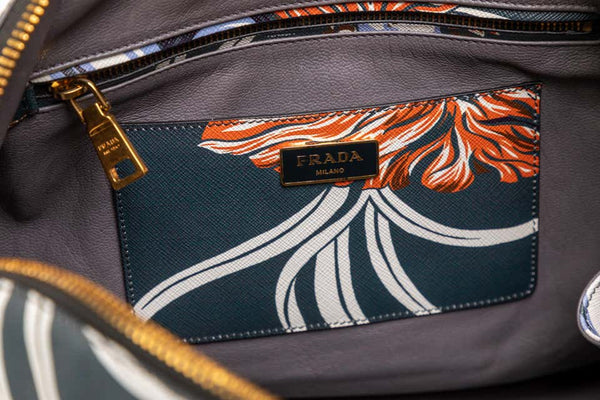 Prada Top Handle Hawaiian Print Saffiano Leather Bag, 2014