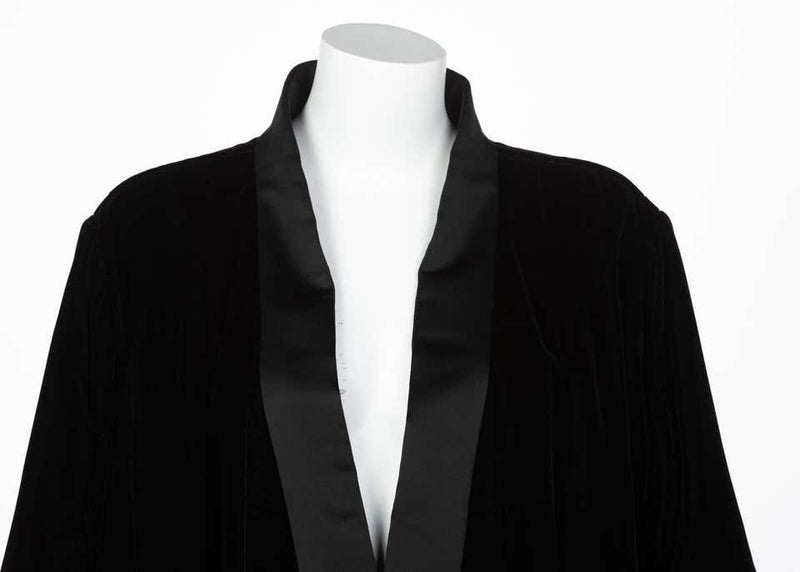 Yves Saint Laurent Black Velvet Jacket YSL, 1990s