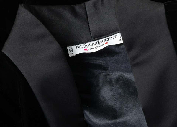 Yves Saint Laurent Black Velvet Jacket YSL, 1990s