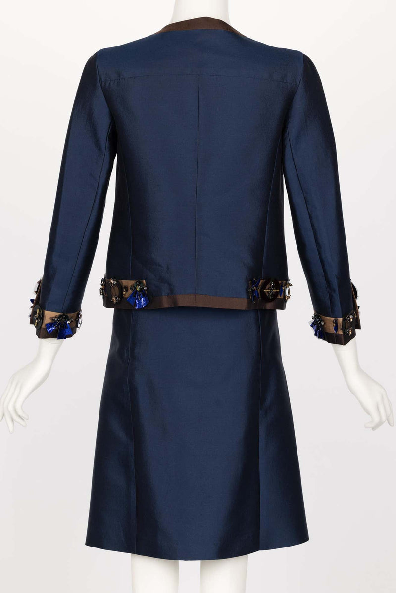 Prada スカート Shury Prada S/S 2005 Crystal Embellished Skirt Suit – Basha Gold