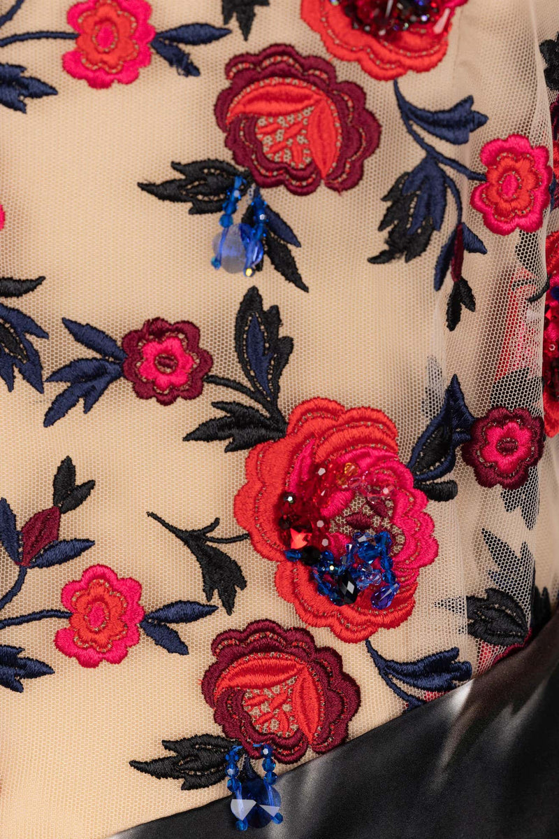 Rodarte Tie Dye Beaded Embroidered Silk Gown F/W 2013 Runway