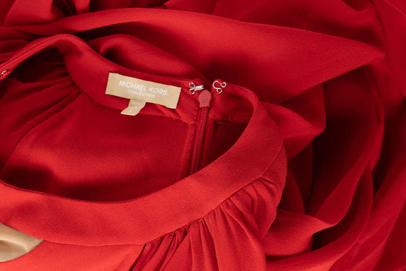 Michael Kors Collection Red Angel Sleeve Dress